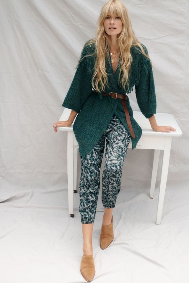 Stevie Fringed Knit Kimono #1