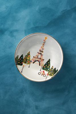 Christmas Time In The City Dessert Plate