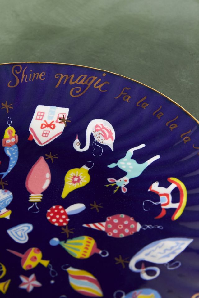 Danielle Kroll Making Spirits Bright Dessert Plate | AnthroHome