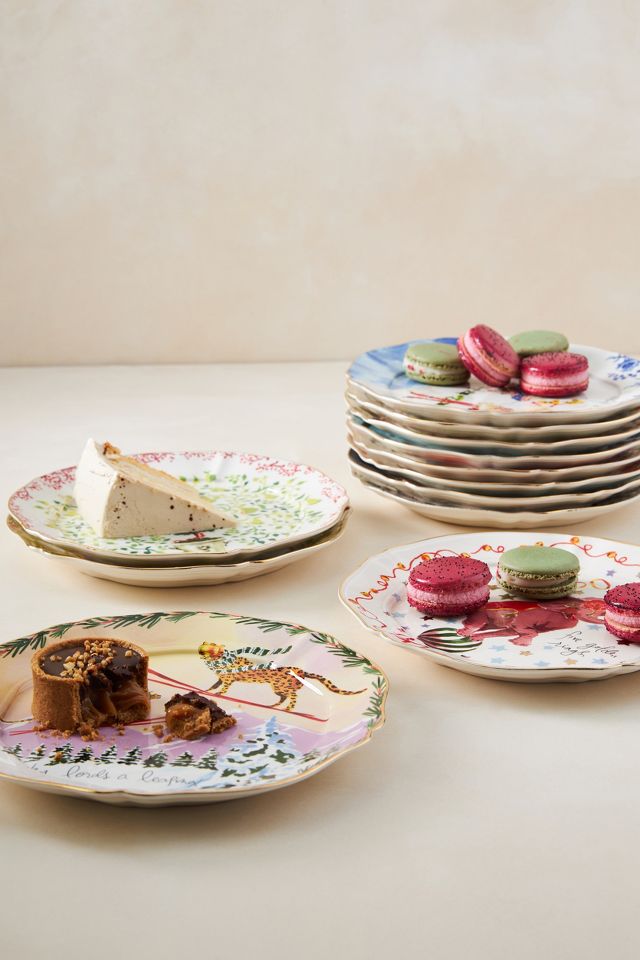 Inslee Fariss Twelve Days of Christmas Menagerie Dessert Plate #3