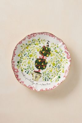 Inslee Fariss Twelve Days of Christmas Menagerie Dessert Plate