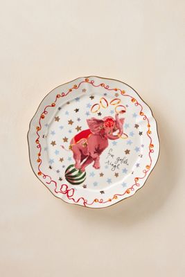 Inslee Fariss Twelve Days of Christmas Menagerie Dessert Plate
