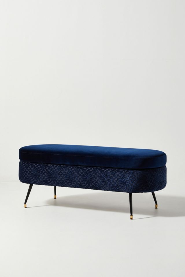 Valencia Velvet Freya Storage Ottoman #2