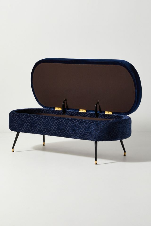 Valencia Velvet Freya Storage Ottoman #3