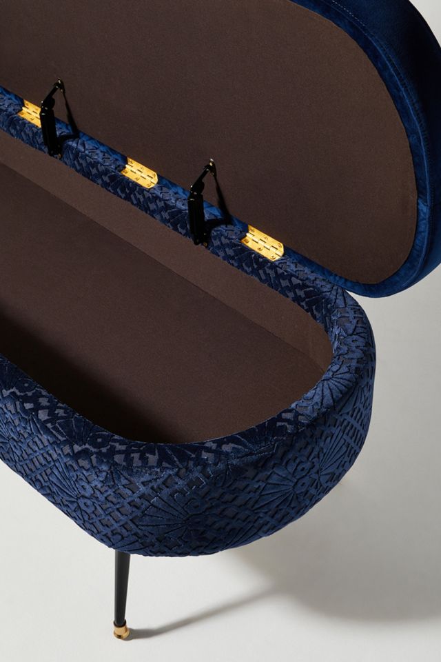 Valencia Velvet Freya Storage Ottoman #4