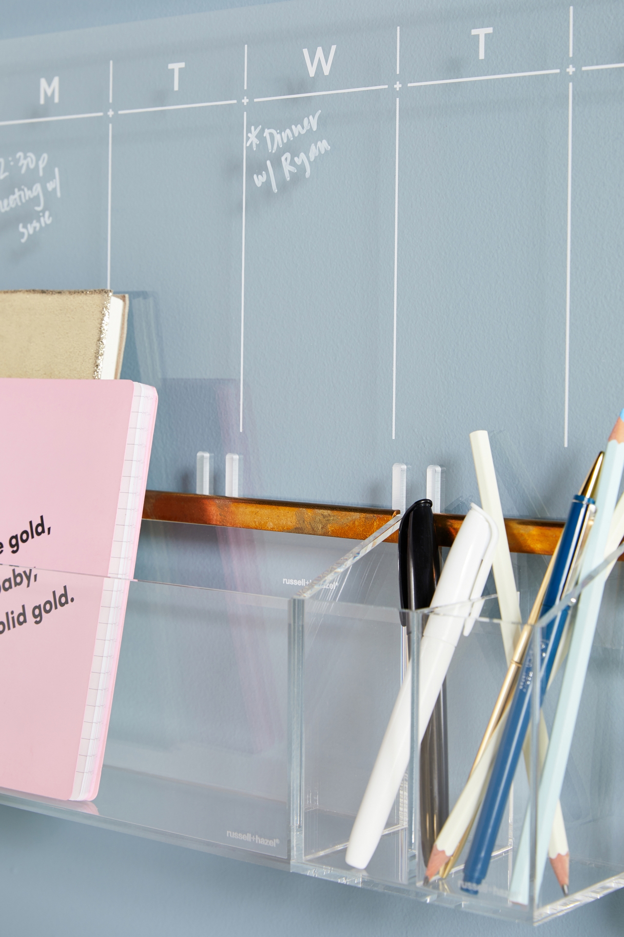 Acrylic Wall Calendar Desk Set