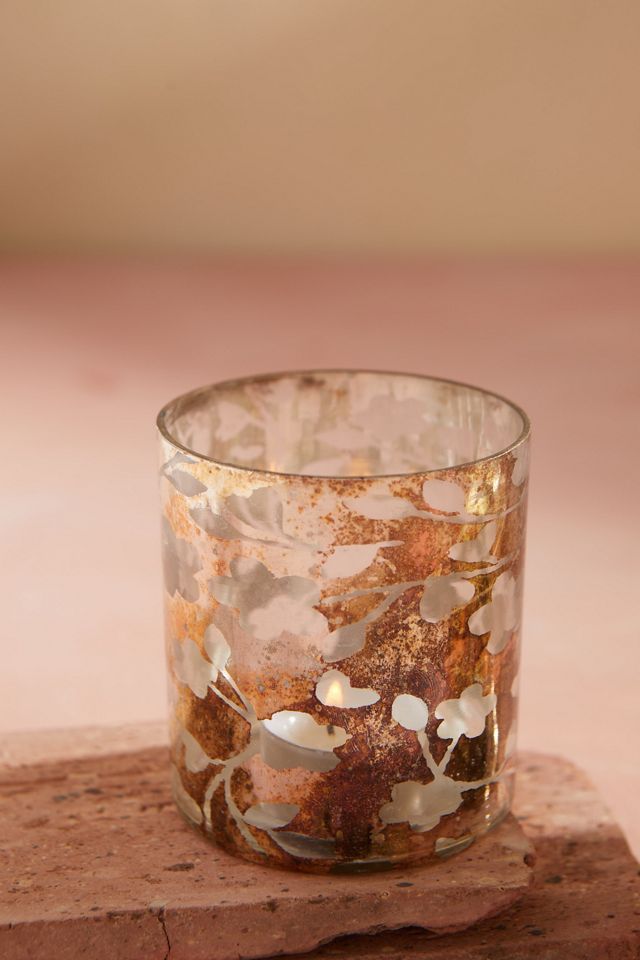 Metallic Floral Votives, Set of 2 #4