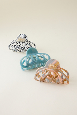 Set of 3 Aimee Claw Hair Clips en chez - Anthropologie - Modalova