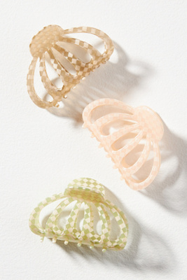 By Anthropologie Aimee Claw Hair Clip Set In Pink