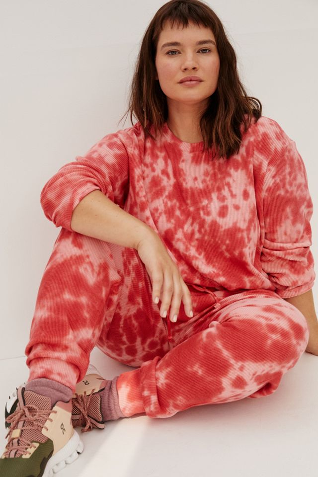 Janelle Waffle Tie-Dye Joggers #5