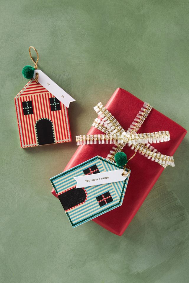 Lot de 2 étiquettes cadeau Maison en pain d'épices #1