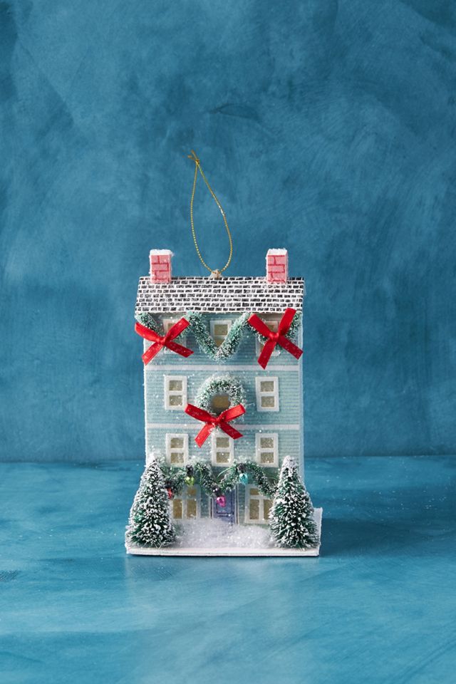 George & Viv Light-Up Holiday Cottage Ornament #1