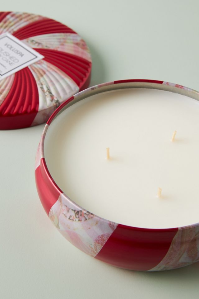 Voluspa Candy Cane Candle Tin #1
