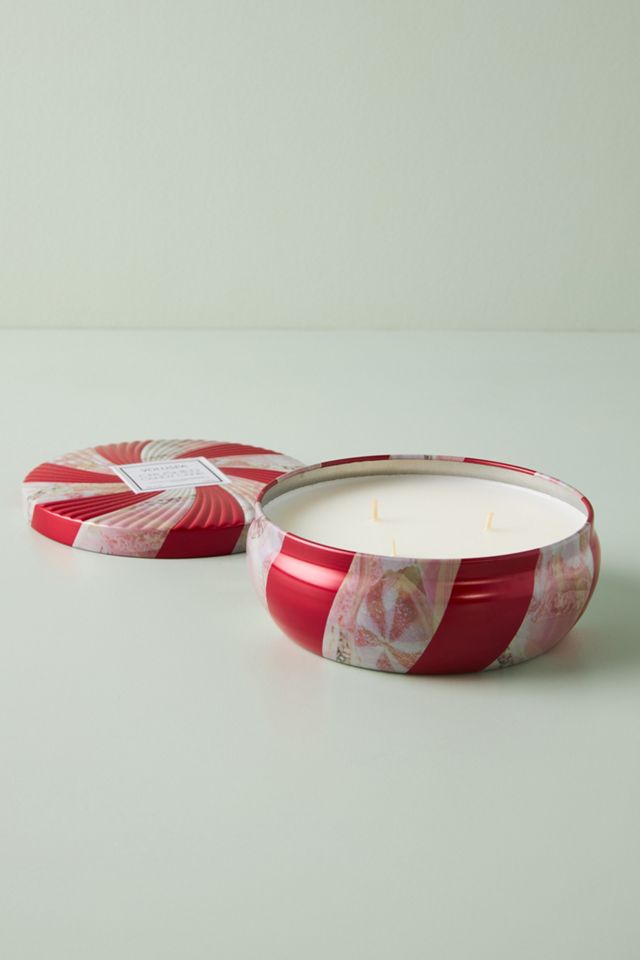 Voluspa Candy Cane Candle Tin