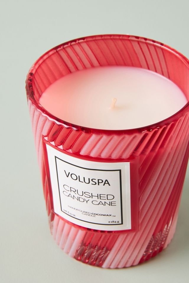 Voluspa Candy Cane Glass Candle #1