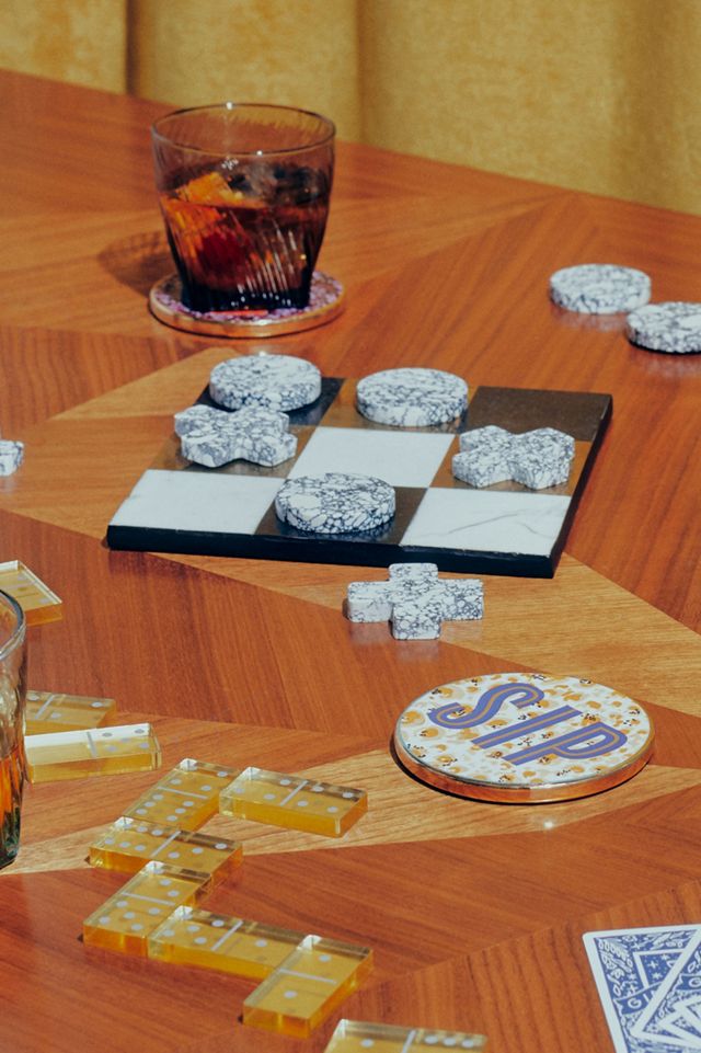 Gold Lucite Dominoes Set #2