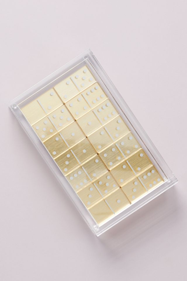 Gold Lucite Dominoes Set #1