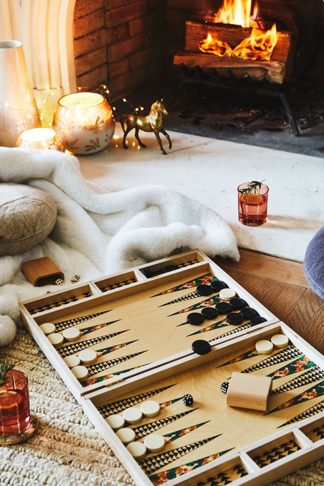 Wolfum Floral Backgammon Game #3