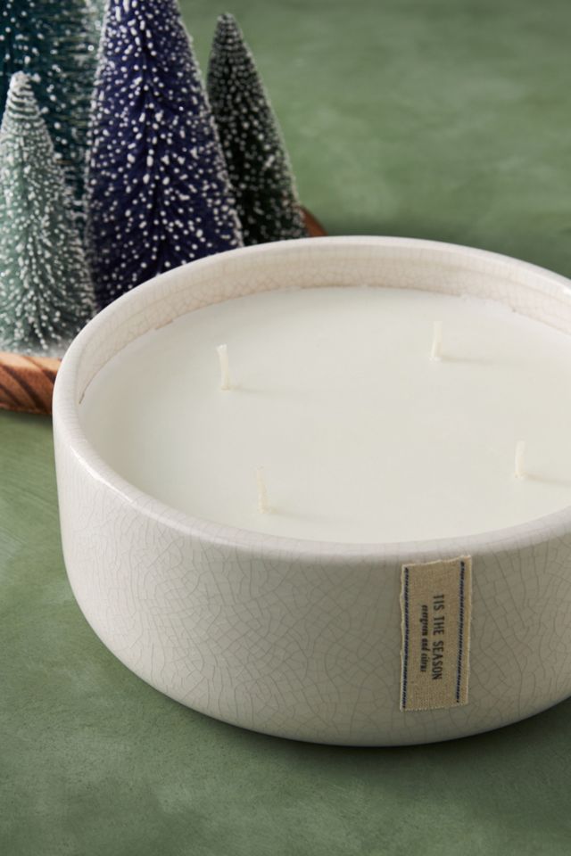 Frosted Bottle Brush Tree Candle #1