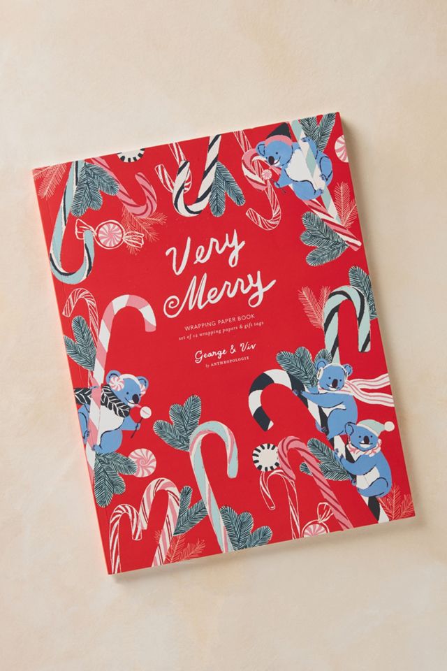 George & Viv Very Merry Wrapping Paper Book | AnthroHome