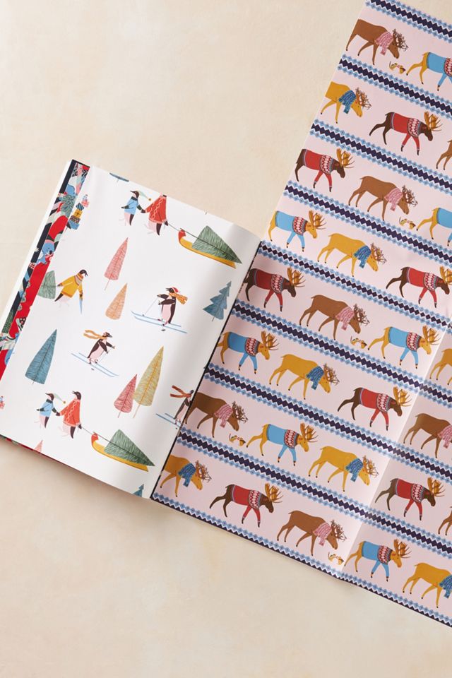 George & Viv Very Merry Wrapping Paper Book | AnthroHome