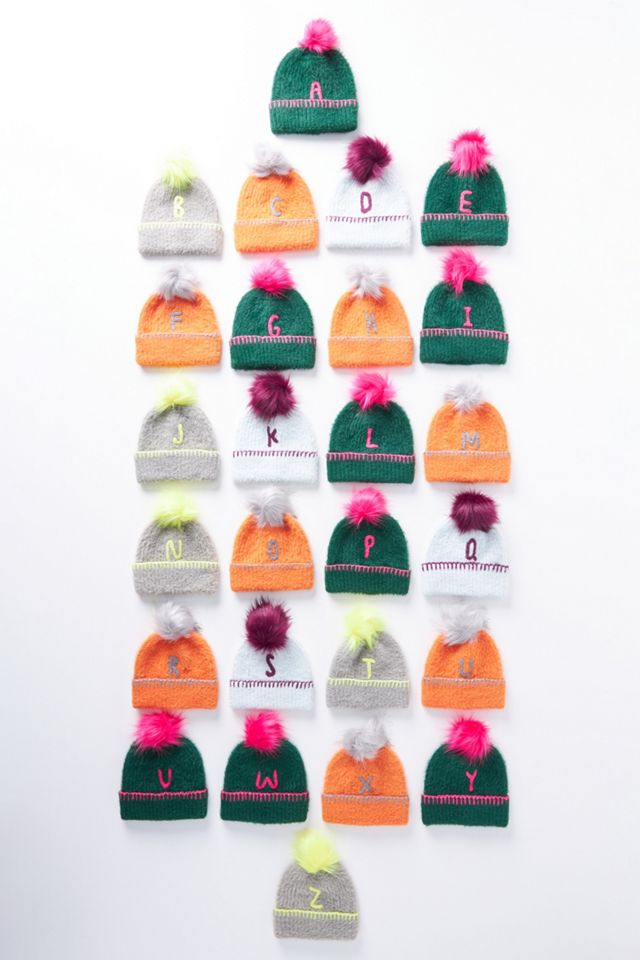 Fuzzy Monogram Kids Hat #2