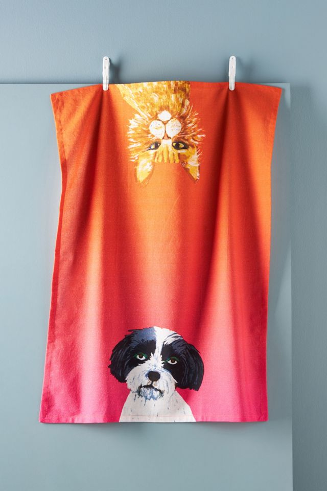 Carole Akins Furry Friends Dish Towel #1
