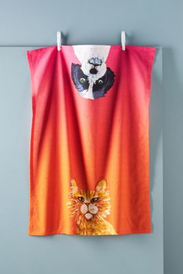 Carole Akins Furry Friends Dish Towel