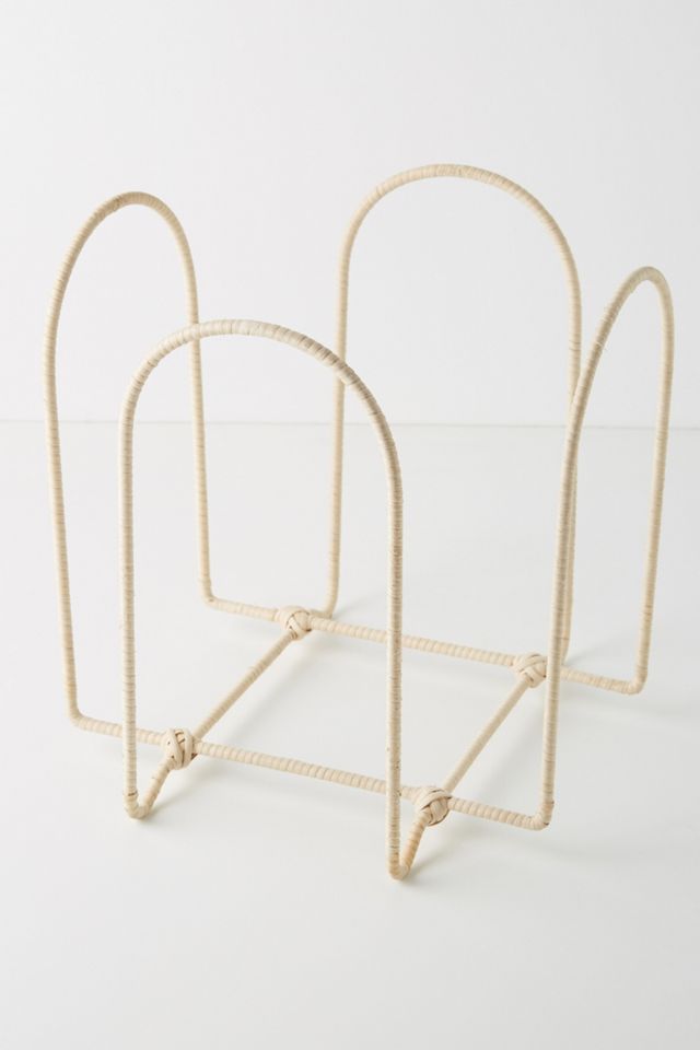 Lara Rattan-Wrapped Magazine Holder #1