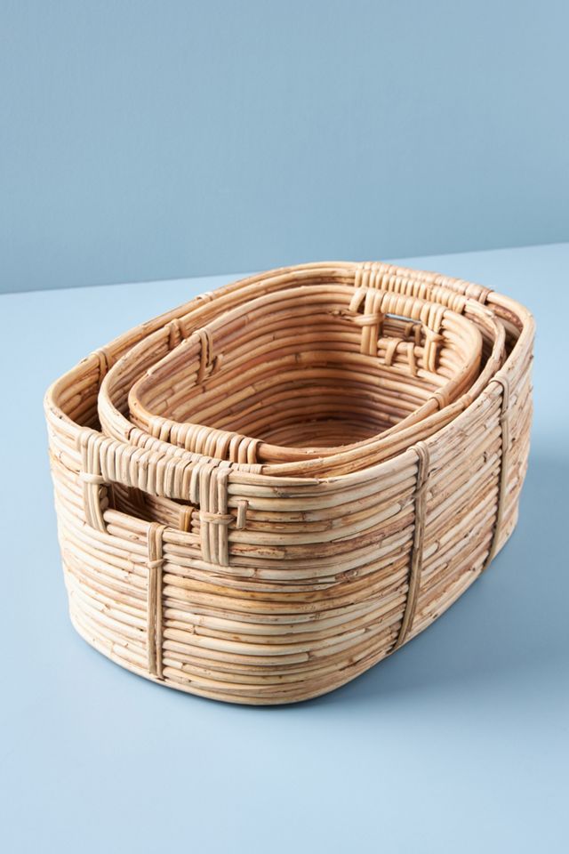 Lennox Rattan Baskets, Set of 3 #2