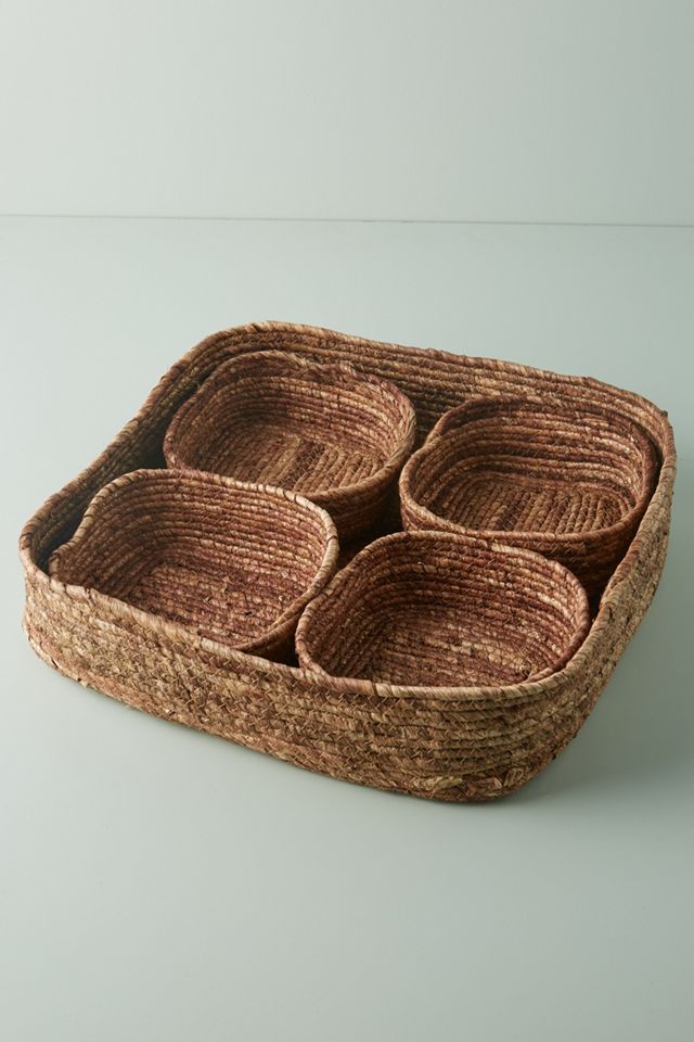 Olive Nesting Baskets, Set of 5 #1
