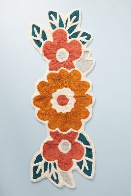 Anthropologie Tufted Bouquet Bath Mat By  In Assorted Size 21 X 34