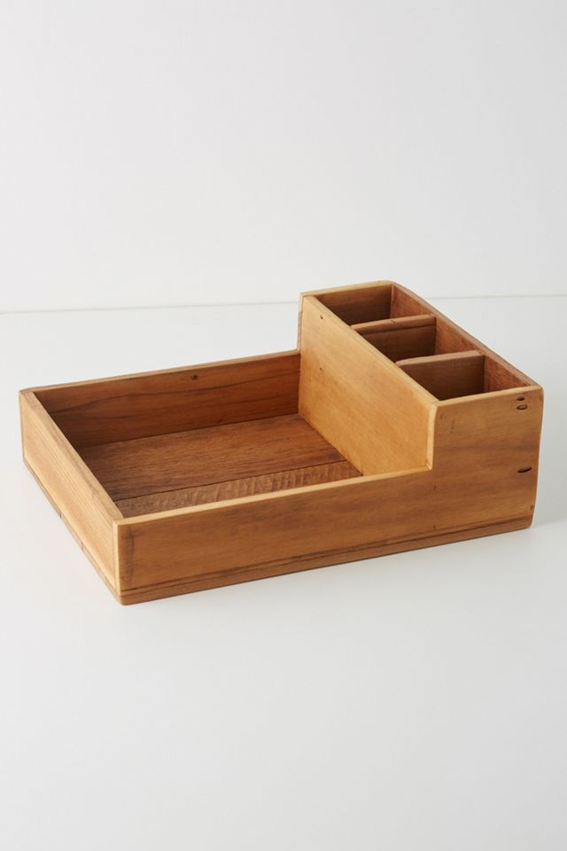 Reclaimed Wood Utensil Organizer #1