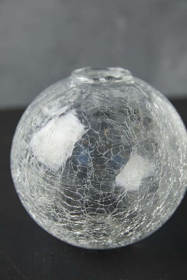 Crackle Glass Bauble Bud Vases, Set of 3 #2