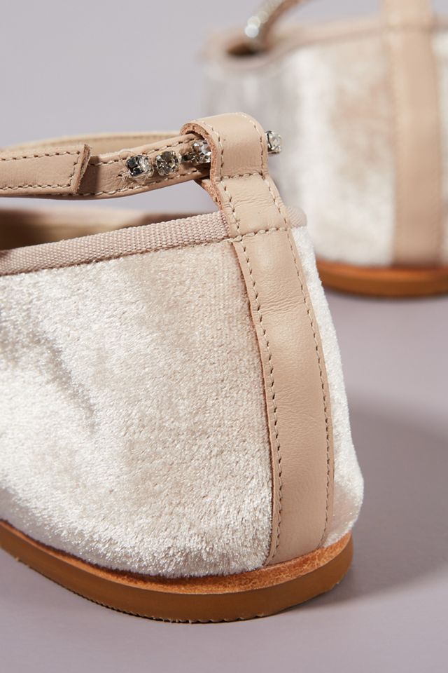 Guilhermina Embellished Velvet Ballet Flats #3