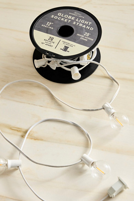 Terrain Stargazer Garden Lights Socket Strand, 20' In White