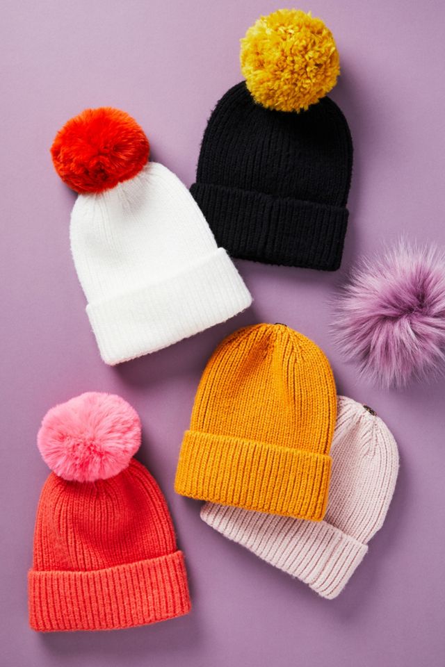 Pick-A-Pom Ribbed Beanie Base