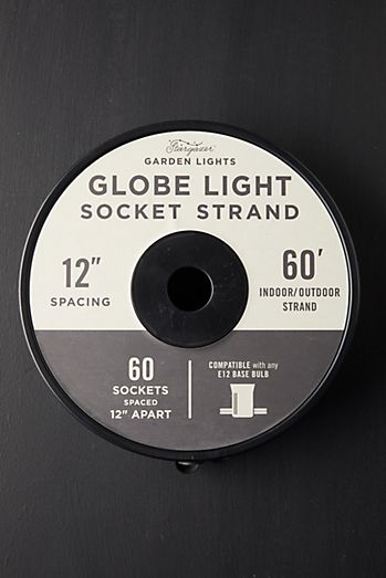Stargazer Garden Lights Globe Lights Socket Strand, 60'