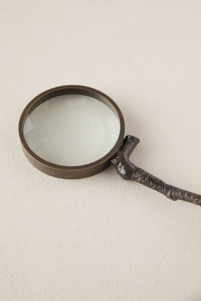 Antiqued Brass Magnifying Glass, Sprig #2