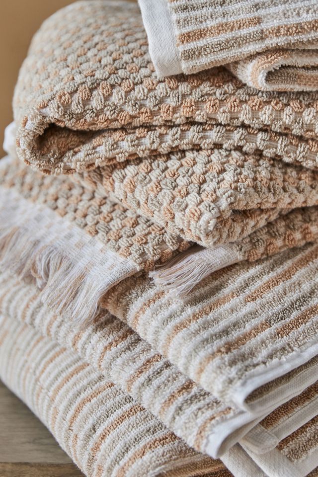 Rainbow Striped Cotton Towels, Set of 6 #1