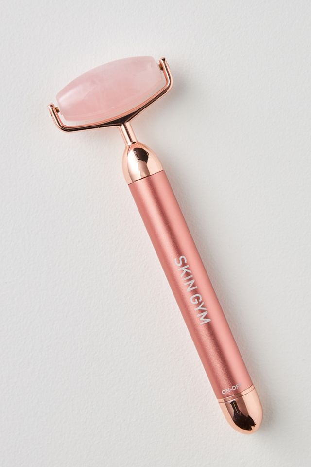 rose quartz vibrating facial roller Vibrating Rose Quartz Lifting Roller - Teaology main image 1