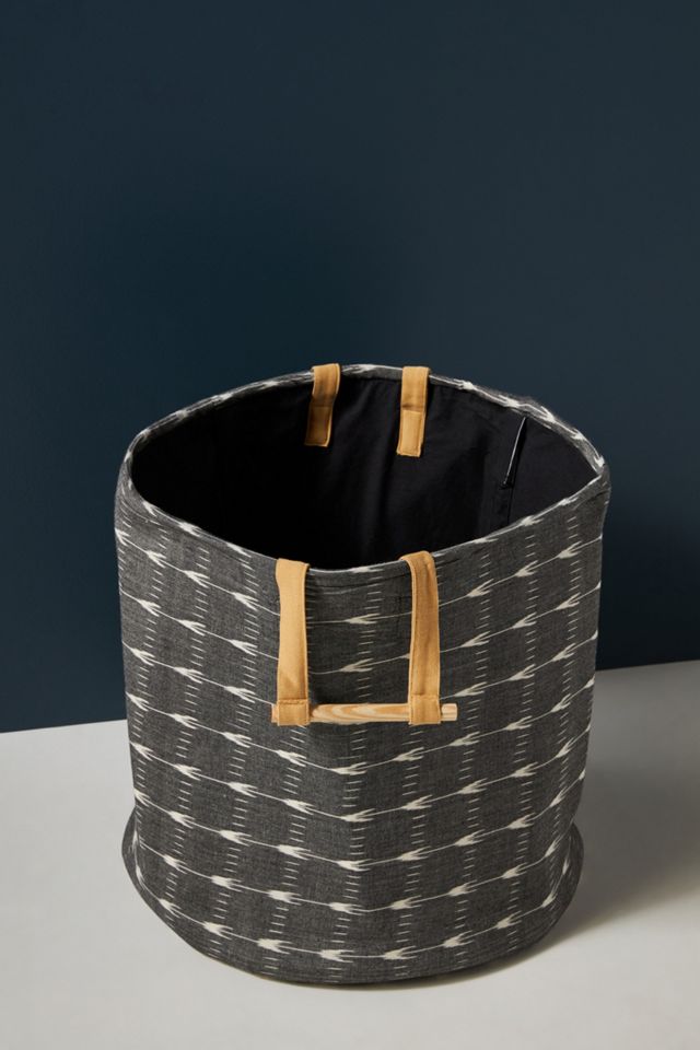Pieced Ikat Hamper Bin #1