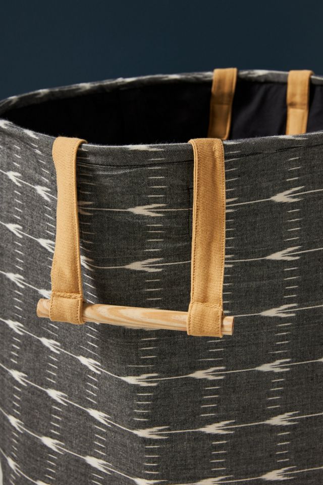 Pieced Ikat Hamper Bin #2