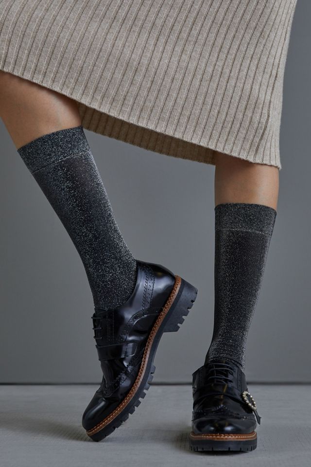 Ines Shimmer Crew Socks #1