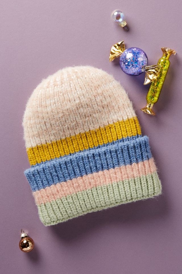 Anthropologie Mattie Striped Beanie vowels | Striped Wool Blend Beanie main image 4