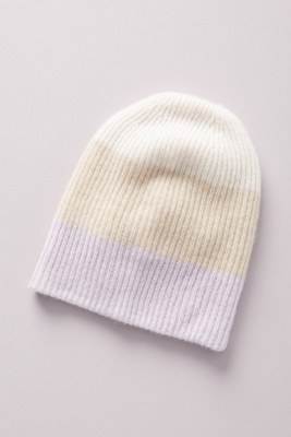 White + Warren Colorblocked Cashmere Beanie | Anthropologie display picture 1