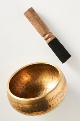 Halfmoon Hand-Hammered Brass Singing Bowl