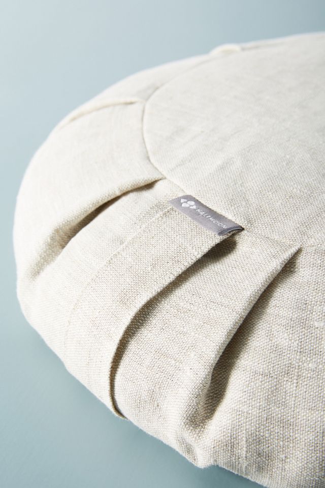 Halfmoon Round Linen Meditation Cushion #1