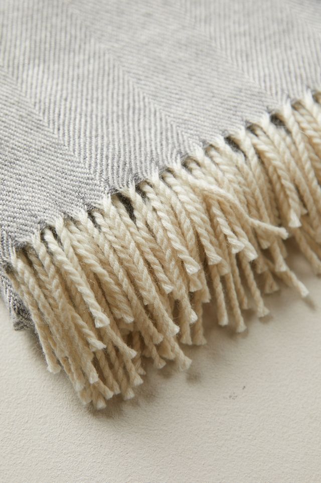 Merino Wool Herringbone Throw #2