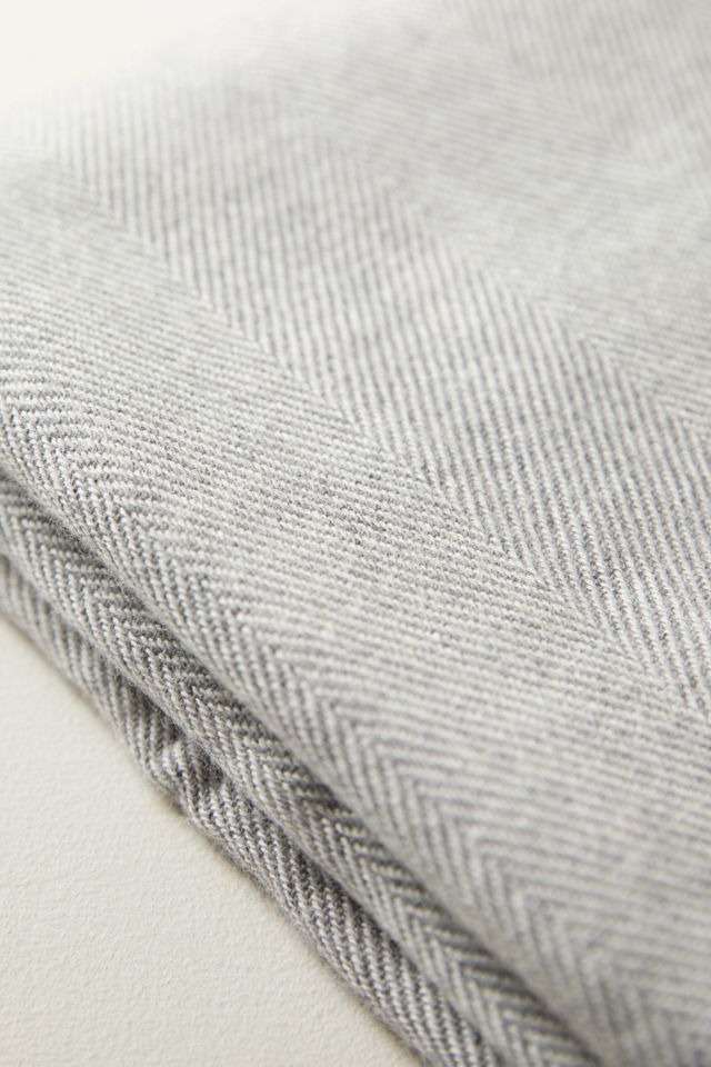Merino Wool Herringbone Throw #3